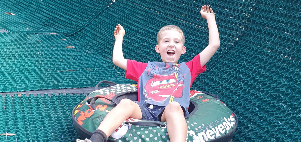 School camp activities — tube slide at UPCC